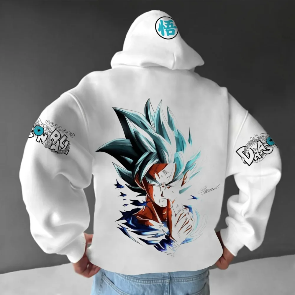 Sweat à capuche Coton Songoku Super Sayan God – Image 3