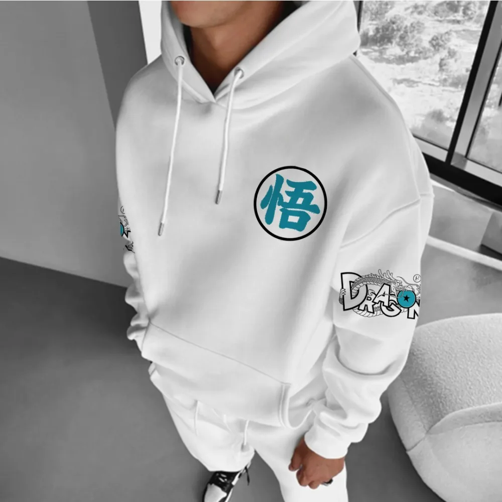 Sweat à capuche Coton Songoku Super Sayan God – Image 2