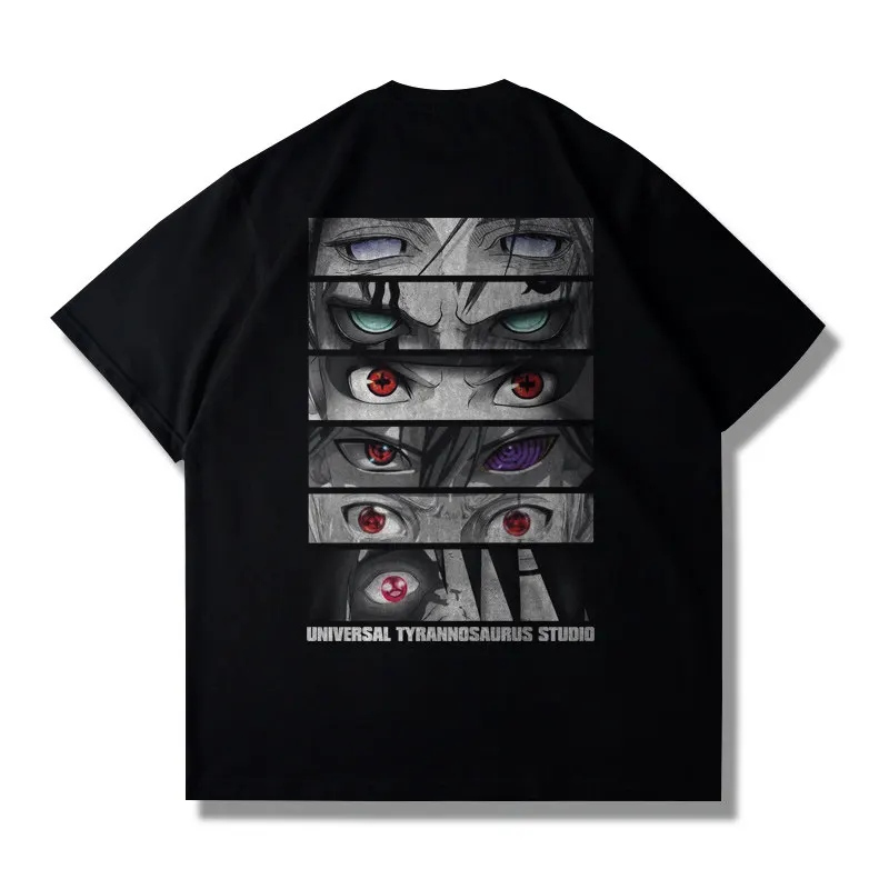 T-shirt Naruto – Design Dojutsu Iconique (Sharingan & Rinnegan) – Image 2