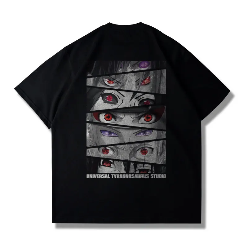 T-shirt Naruto – Design Dojutsu Iconique (Sharingan & Rinnegan) – Image 4
