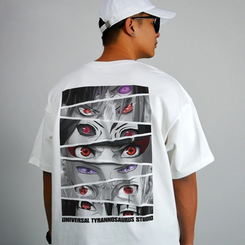 T-shirt Naruto – Design Dojutsu Iconique (Sharingan & Rinnegan)