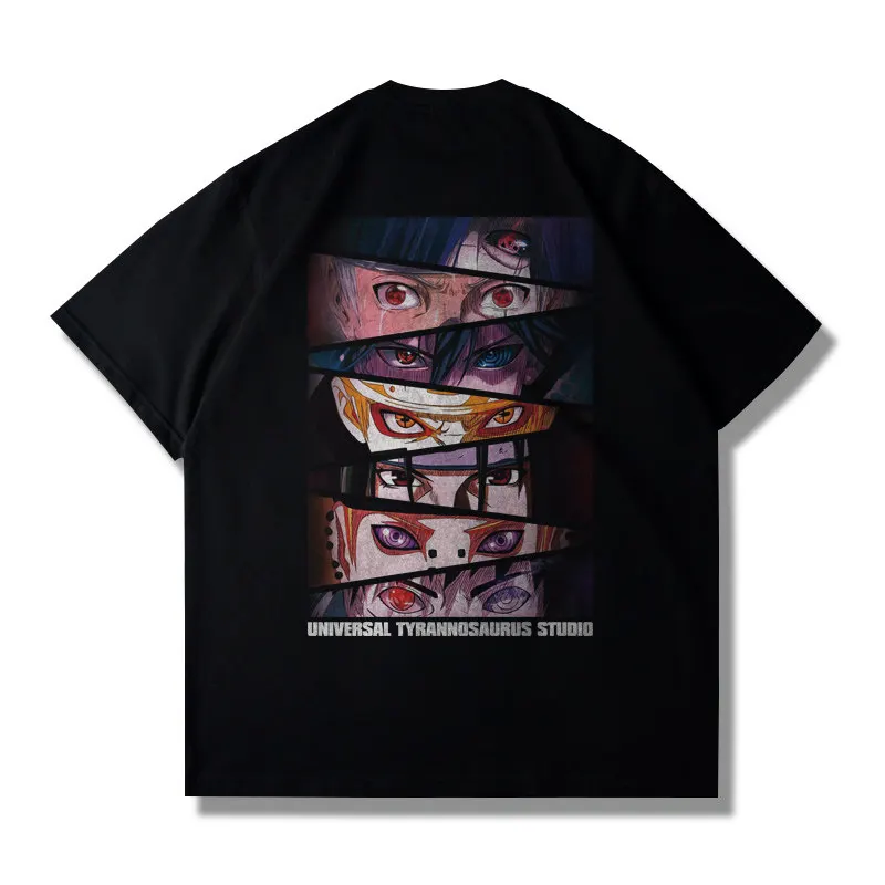 T-shirt Naruto – Design Dojutsu Iconique (Sharingan & Rinnegan) – Image 5