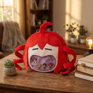Anime Kasane Teto Cosplay sac à dos Kawaii en peluche épaules sac Transparent sac à dos accessoires accessoire cadeau rouge
