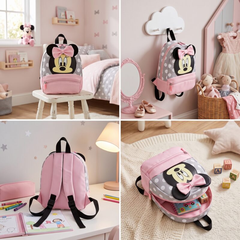 Sac à Dos Maternelle Minnie Mouse – Premier Sac d'École & Crèche – Image 2