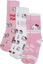 Paire de chaussettes multicolores Hello Kitty sous licence officielle
