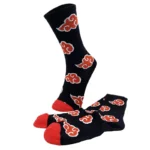 Chaussettes Naruto Akatsuki avec le motif du nuage rouge