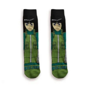 Chaussettes Naruto Rock Lee design vert et blanc