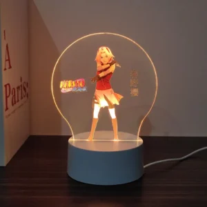 Lampe Naruto Sakura Haruno en verre
