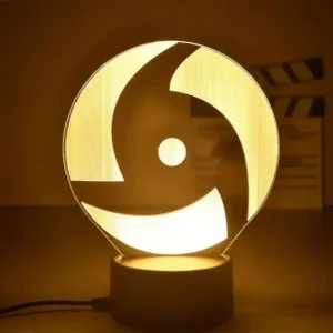 Lampe Naruto Sharigan en verre design Sharingan