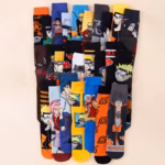 Lot de 6 paires de chaussettes Naruto style hip-hop