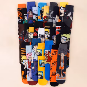 Lot de 6 paires de chaussettes Naruto style hip-hop