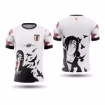 Maillot de foot blanc Itachi Uchiha corbeaux Naruto