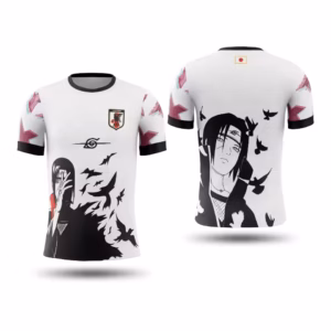 Maillot de foot blanc Itachi Uchiha corbeaux Naruto