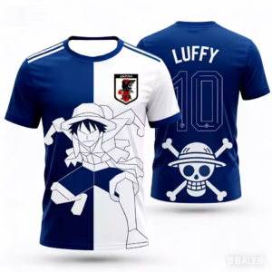 Maillot de football One Piece Luffy Japon pour fans d'anime