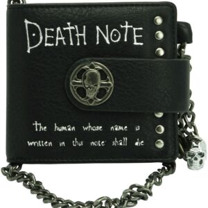 Portefeuille Death Note & Ryuk avec motif multicolore et chaîne décorative