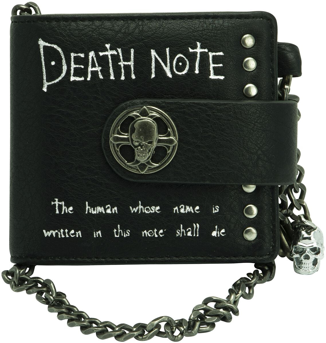 Portefeuille Death Note & Ryuk avec motif multicolore et chaîne décorative