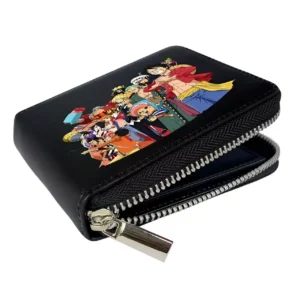 Portefeuille en cuir One Piece arc Dressrosa avec Luffy et ses alliés