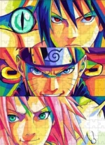 Puzzle 300 Pièces Naruto Pop Art design coloré