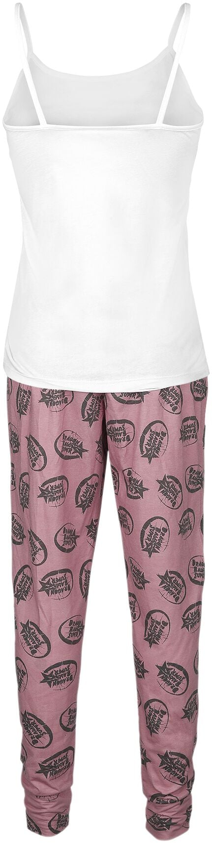 Pyjama Dragon Ball Super Android Pair blanc et rose pour femme - vue 2