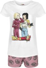 Pyjama Dragon Ball Super Androids blanc et rose