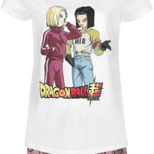 Pyjama Dragon Ball Super Androids blanc et rose