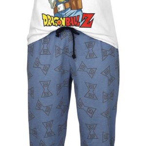 Pyjama Dragon Ball Z Android 17 blanc et bleu