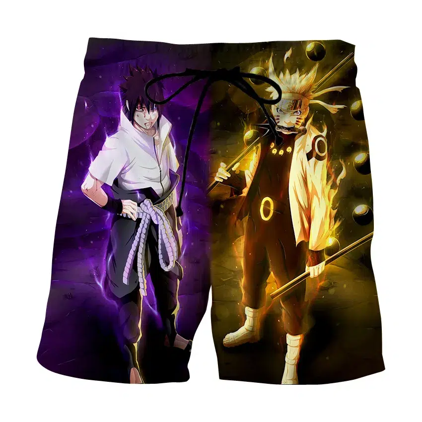 Short de Bain Naruto Shippuden et Sasuke