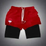 Short Naruto Uchiha avec le symbole du clan