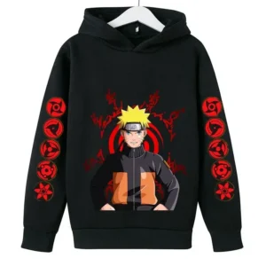 Sweat Naruto Uzumaki couleur principale pour enfant fan de manga