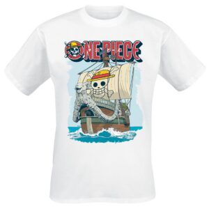 T-shirt blanc One Piece Going Merry vue de face