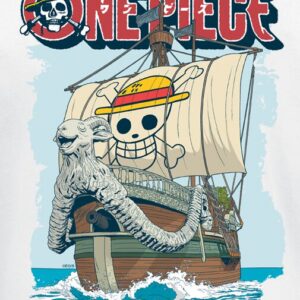 T-shirt blanc One Piece Going Merry vue de face - vue 2