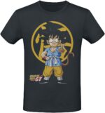 T-shirt noir Dragon Ball GT avec illustration de Goku