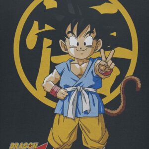 T-shirt noir Dragon Ball GT avec illustration de Goku - vue 2