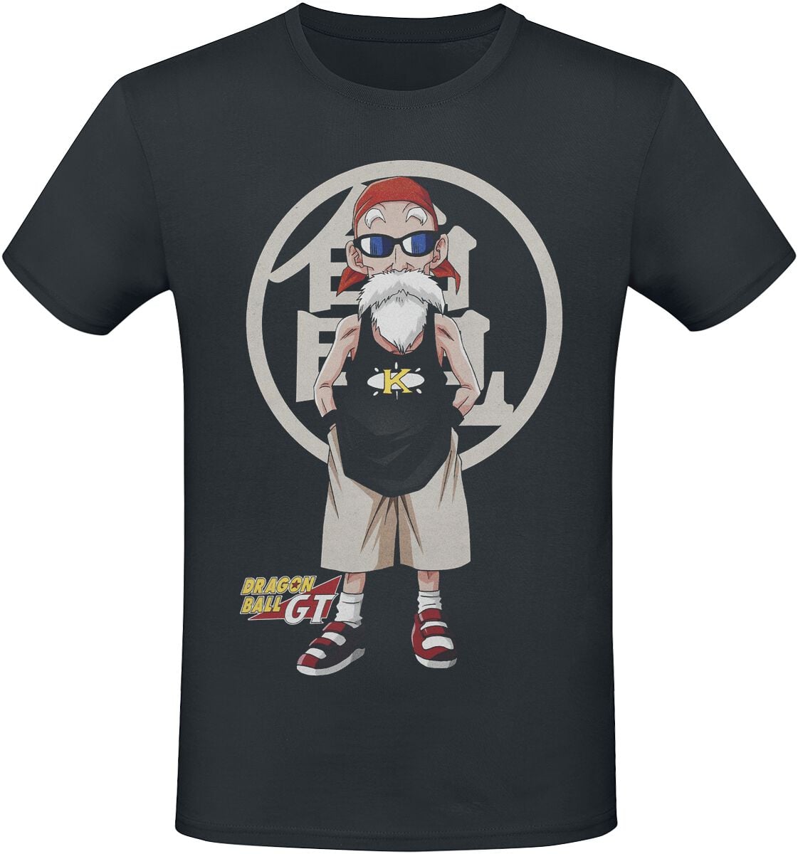 T-shirt noir Dragon Ball GT manches courtes face avant