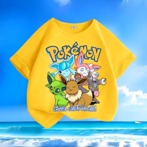 T-shirt Pokémon Évoli en pur coton pour enfants