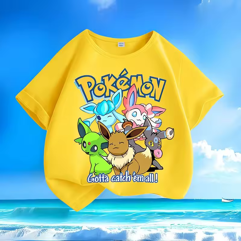 T-shirt Pokémon Évoli en pur coton pour enfants