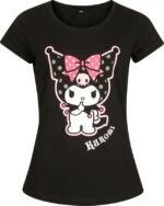 T-shirt noir Kuromi Hello Kitty and Friends vue de face