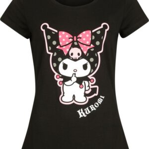 T-shirt noir Kuromi Hello Kitty and Friends vue de face