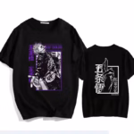 T-shirt noir et violet Jujutsu Kaisen avec Satoru Gojo