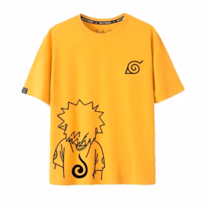 T-shirt Naruto col rond imprimé style anime manga