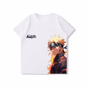 T-shirt Naruto, Sasuke et Hinata en pur coton pour fans de manga