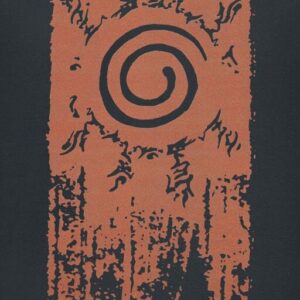 T-shirt noir Naruto Shippuden avec le symbole de Konoha - vue 2