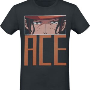 T-shirt noir Ace One Piece vue de face