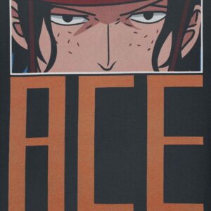 T-shirt noir Ace One Piece vue de face - vue 2
