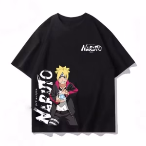 T-shirt noir Boruto Rasengan style streetwear anime