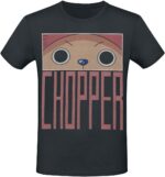 T-shirt noir Chopper One Piece vue de face