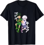 T-shirt noir Hunter x Hunter Gon et Killua style Harajuku