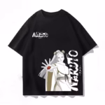 T-shirt noir Kaguya Otsutsuki Naruto streetwear