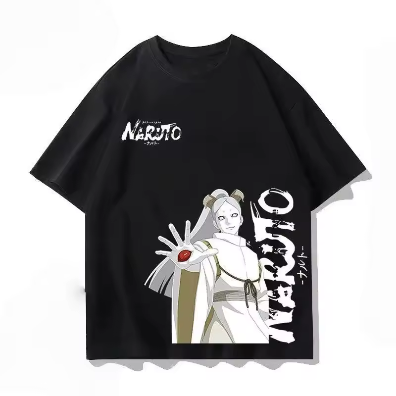 T-shirt noir Kaguya Otsutsuki Naruto streetwear