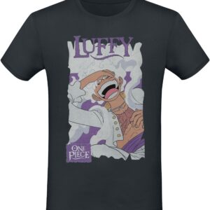 T-shirt noir Luffy One Piece vue de face
